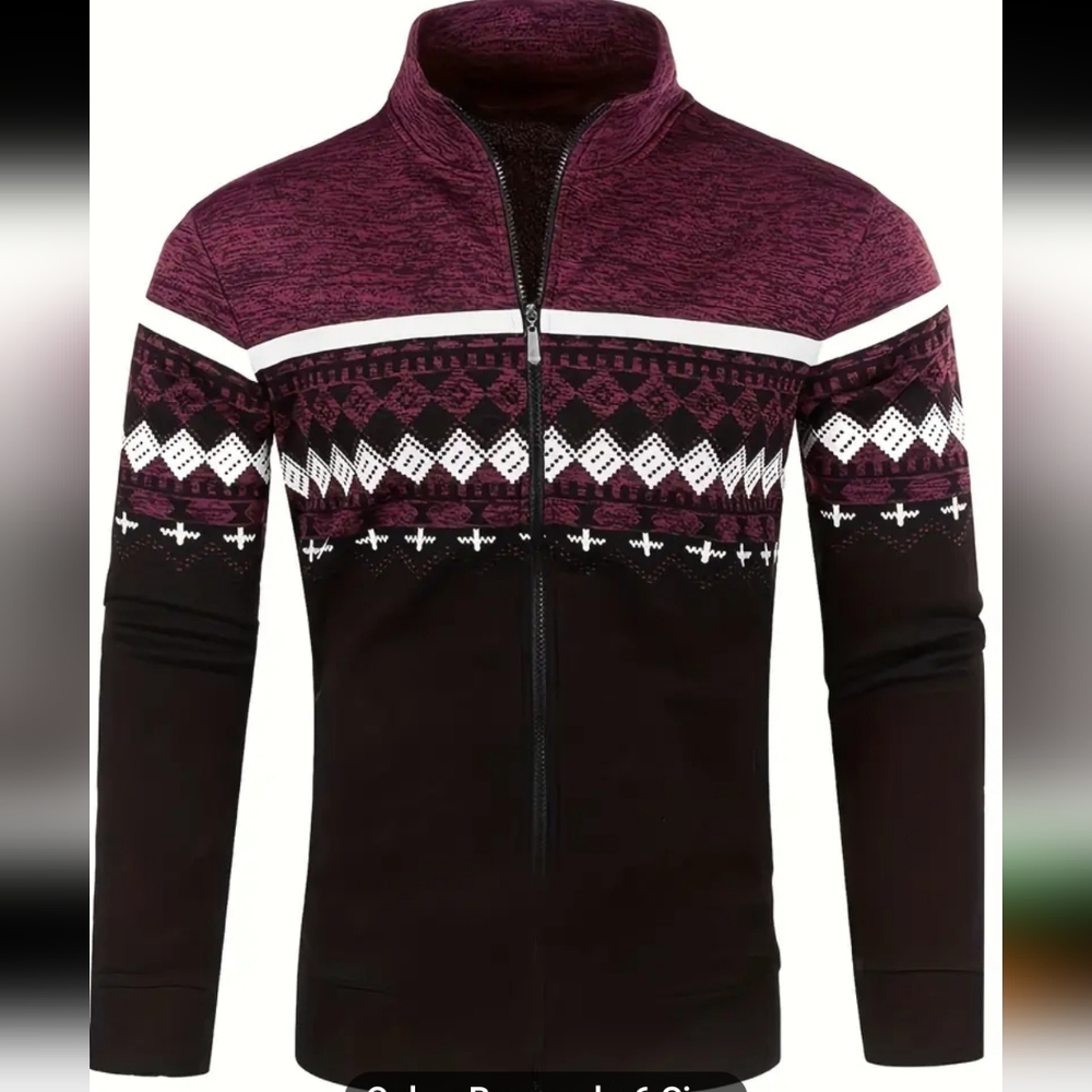 New Men's Purple Full Zip Cardigan sz xxl